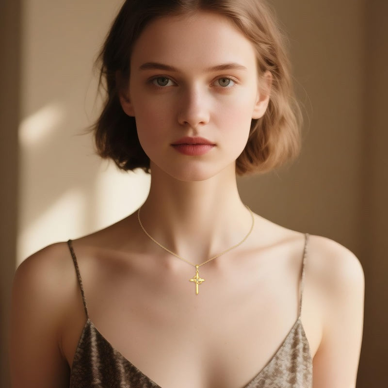 14K Gold Plated Cross Necklaces for Women Faith Jewelry for  Anniversary Christmas Birthday Mother's Day