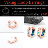 14K Gold Plated  Viking Hoop Earrings