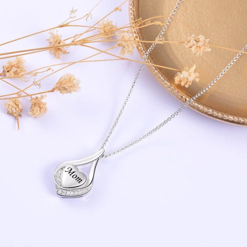 Sterling Silver Personalized Engraved Moss Agate Larimar Moonstone Opal Turquoise Urn Necklace for Ashes