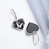 Sterling Silver Black Obsidian Snake Hummingbird Butterfly Dragonfly Leverback Earrings