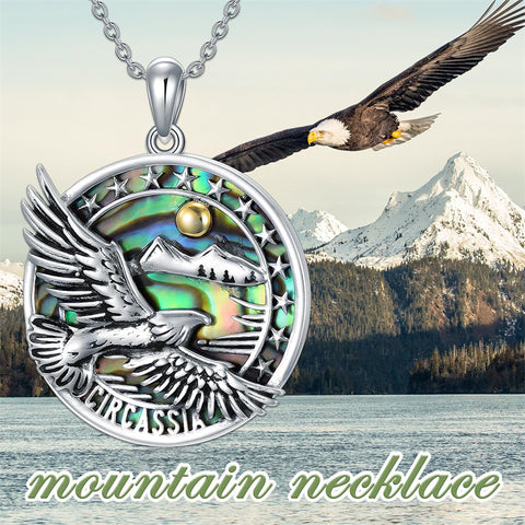 Sterling Silver Blue Jay Eagle Phoenix Owl Pendant Necklace for Women