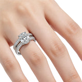 Sterling Silver 10K 14K 18K Gold Personalized Engraved Moissanite Wedding Engagement Promise Band Ring