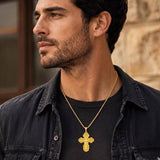14K Gold Plated Cross Pendant Necklace  Religious Faith Jewelry Gifts for Christmas