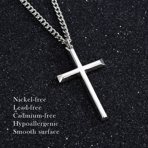 14K Gold Plated Cross Pendant Necklace Protection Jewelry Religious Gift