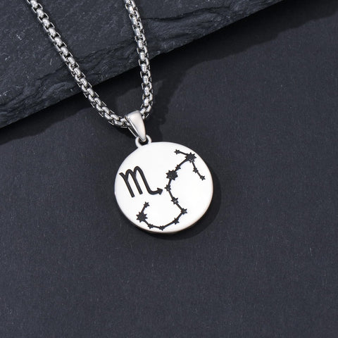 Sterling Silver Constellation Celestial Pendant Necklace Astrology Jewelry Birthday Gifts Christmas