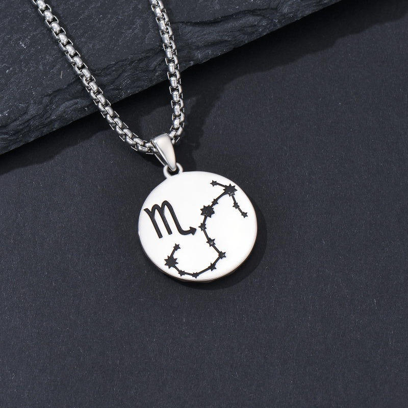 Sterling Silver Constellation Celestial Pendant Necklace Astrology Jewelry Birthday Gifts Christmas
