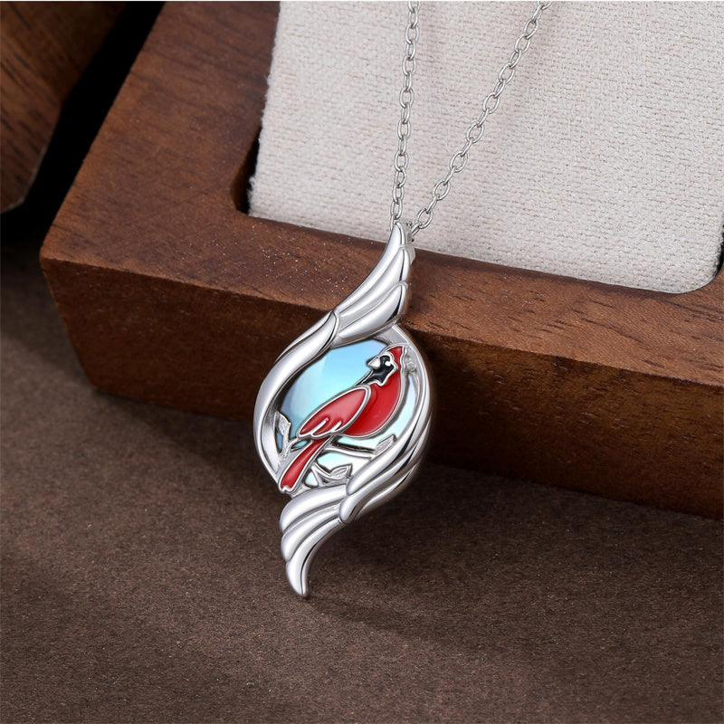 Sterling Silver Dove Hummingbird Red Cardinal Pendant Necklace