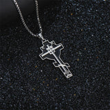 Sterling Silver Cross Christian Pendant Necklace