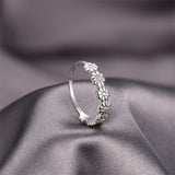 925 Sterling Silver Daisy Flower Ring Paved with Colorful Cubic Zirconia Gift For Women
