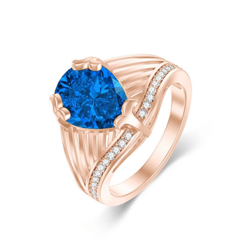 10K 14K 18K Gold 3CT Engagement Wedding Band Promise Ring for Men