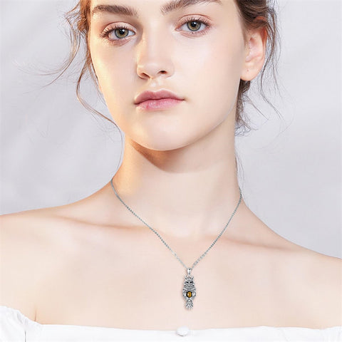 Sterling Silver Blue Jay Eagle Phoenix Owl Pendant Necklace for Women