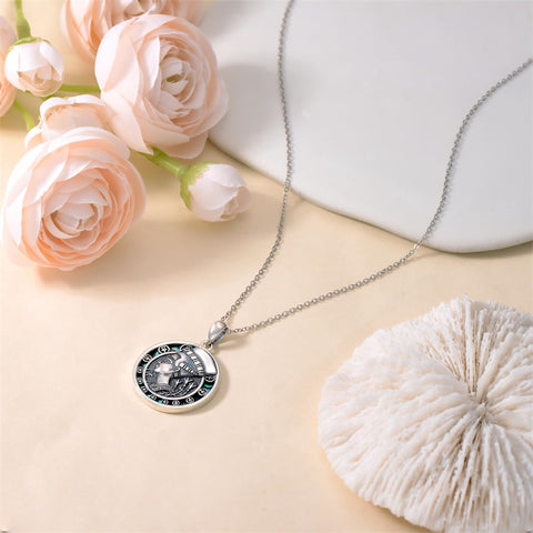 Sterling Silver Amulet Medal Viking Tree of Life Athena Lion Star of David Nefertiti Odin Raphael Pendant Necklace