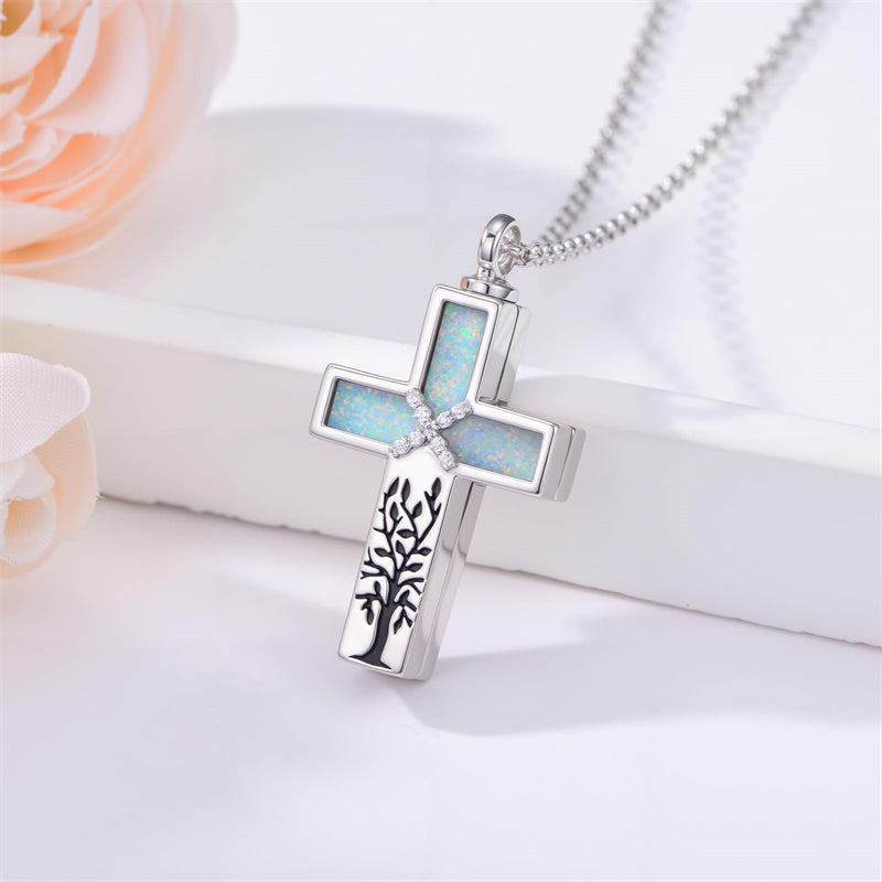 Sterling Silver Abalone Shell Opal Butterfly Dragonfly Tree of Life Pet Paw Cross Urn Necklaces for Ashes