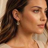 14K Gold Plated Cubic Zirconia Knot  Earrings for Women