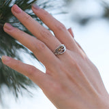 S925 Sterling Silver Rings for Women Bear Ring Animal Adjustable Open Ring