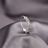 925 Sterling Silver Daisy Flower Ring Paved with Colorful Cubic Zirconia Gift For Women