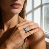 Sterling Silver 2-5 Birthstones Family Ring Gifts for Mother's Day