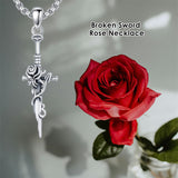 Sterling Silver Medieval Sword Dagger Pendant Necklace