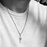 Sterling Silver Medieval Sword Dagger Pendant Necklace