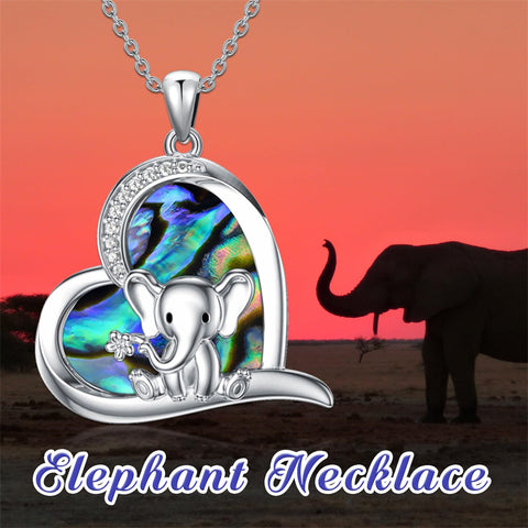 Sterling Silver Crystal Elephant Pendant Necklace