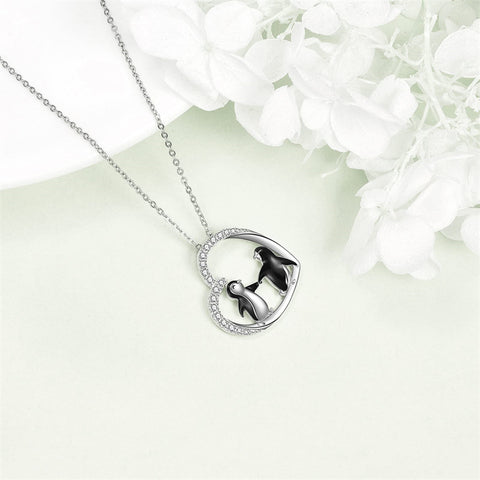 Sterling Silver Penguin Pendant Necklace