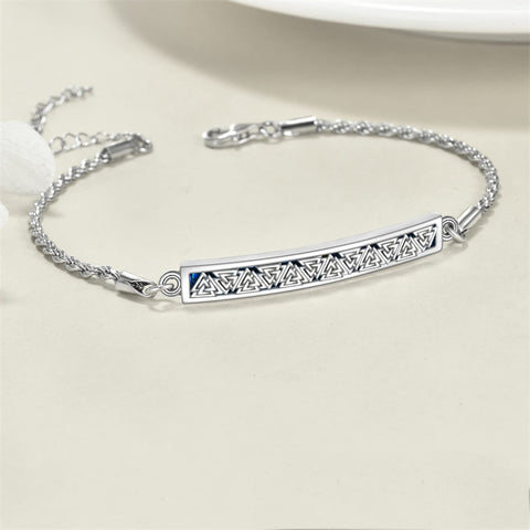 Scottish Thistle Bracelet Sterling Silver Scottish Symbol of Love Abalone Shell Bar Bracelet Jewelry
