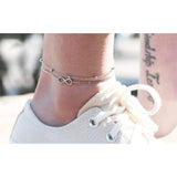 Womens Anklet 925 Sterling Silver  Layered Anklet Bracelet Dainty Beaded Chain Anklet Adjustable 11" Anklet for Women