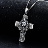 Sterling Silver Lion Semicolon Rose Sunflower Cross Pendant Religious Necklace