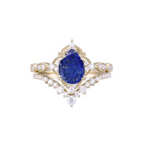 Sterling Silver 10K 14K 18K Gold Pear Shaped Gemstone Engagement Ring