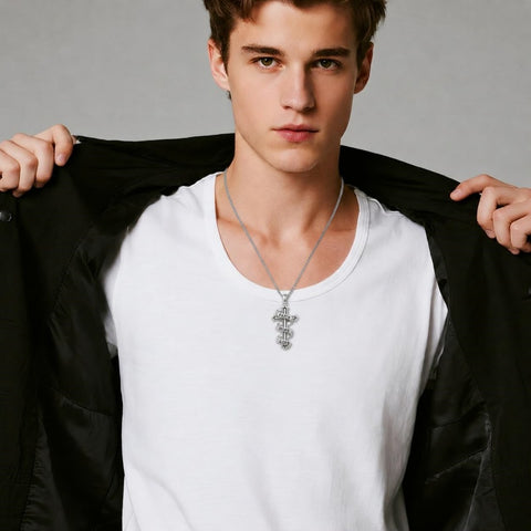 Sterling Silver Cross Pendant Necklace Christian Religious Jewelry Gifts for Anniversary