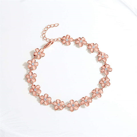Sterling Silver Daisy Flower Bracelet