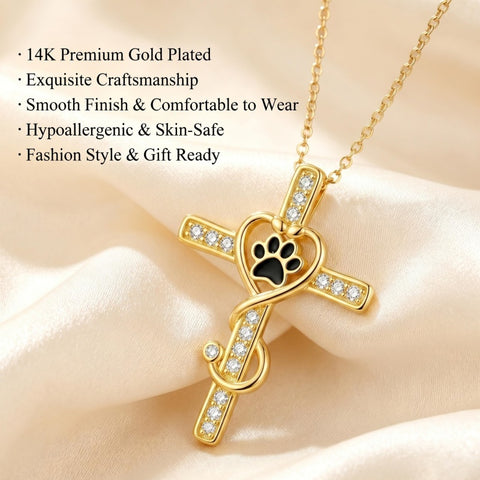 14K Gold Plated Stethoscope Cross Necklace Jewelry Christmas Graduation Nurses Week Gift
