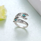 Western Turquoise Spoon Ring 925 Sterling Silver Vintage Thumb Ring Western Thumb Ring for Women Girls