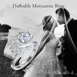 Sterling Silver Moissanite 12 Months Birthflowers Ring