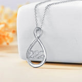 Sterling Silver 111 222 333 444 555 777 888 999 Infinity Angel Number Pendant Necklace