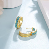 14K Gold Plated Viking  Hoop Earrings for Men