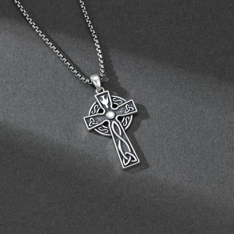 Sterling Silver Cross Pendant Necklace Christian Religious Jewelry Gifts for Anniversary