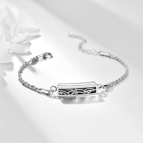 Urn Bracelet for Ashes 925 Sterling Silver Cremation Jewelry for Ashes Keepsake