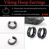14K Gold Plated  Viking Hoop Earrings
