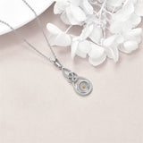 Mustard Seed Necklace Infinity ZC Opal Pendant Sterling Silver Jewelry for Women