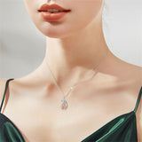 Sterling Silver TearDangle Mother Daughter Pendant Necklace Engraved With  I Love You forever