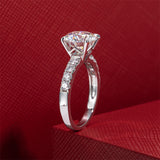 14K Gold Round Cut Moissanite Wedding Anniversary Ring