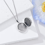 Sterling Silver Lion Photo Locket Necklace