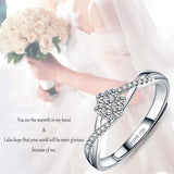 Sterling Silver Cubic Zirconia Endless Love Matching Set Couple Rings