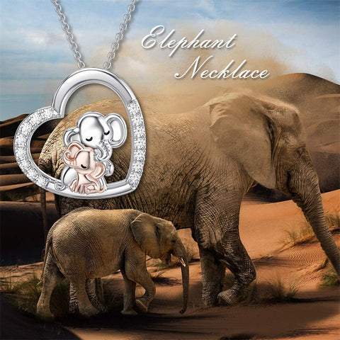 Sterling Silver Elephant Pendant Necklace