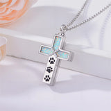 Sterling Silver Abalone Shell Opal Butterfly Dragonfly Tree of Life Pet Paw Cross Urn Necklaces for Ashes