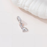 Sterling Silver Cubic Zirconia Yorkshire Boston Terrier Chihuahua Dachshund  Bead Charms