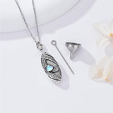 Sterling Silver Oval Paw Prints Dog FootPrints  Heart Rabbit Urn Necklace for Ashes Keepsake Jewelry for Women