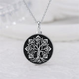 Sterling Silver Tree of Life Lotus Urn Necklaces for Ashes