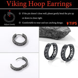14K Gold Plated  Viking Hoop Earrings